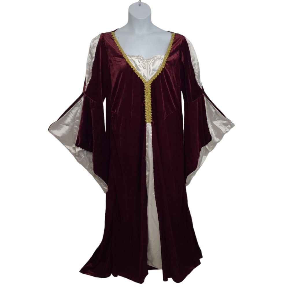 CALIFORNIA COSTUME regal princess renaissance dress velvet bell sleeve 2X/3X